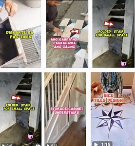 💥NICE IDEA COMPILATION Storage Cabinet understairs, folded stair idea,Tiles Designs Technique and Idea #construction #tiles #ideas #highlights #amazingidea | BernardMix Vlog
