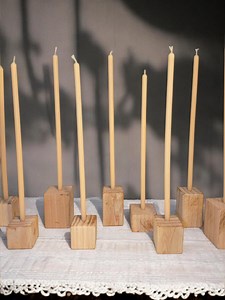 Wooden Candle Holders for Thin Candles, Candle for Meditation, Pillar 20 Min Candle, Taper Candle Holder - Etsy