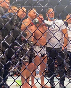 After their three round war, Gaethje and Chandler took a photo with their camps 📸 #UFC268 | ESPN MMA