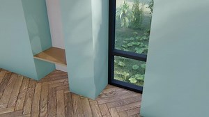 Download empty interior room shadow wall space background mock up architecture sunlight. empty home modern window render light for free