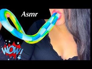 Asmr Eating a Giant Gummy Worm No Talking