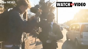 Rapper attacks cameraman after being found guilty of attacking ex-lover (ITV News)