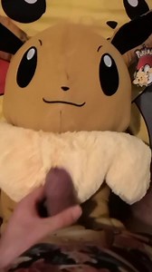 Cumming on my big Eevee plush
