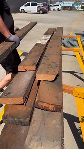Every week, we move, lift, trim, and de-nail over a tonne of solid timber — all by hand. This is what reclaimed timber really looks like before it becomes something beautiful. From trimming each board to removing hundreds of old nails, it’s a slow, gritty process — but it’s also where the magic begins. We call it Lumbercise. 💪🪵 Handcrafted in Melbourne, made to last a lifetime. 📍 Lumber Furniture — Moorabbin, VIC 🪵 Custom solid timber furniture, made to order | Lumber Furniture