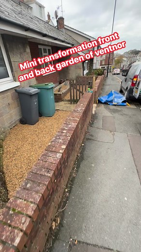 Dug up flower bed removed weeds, Jet washed, pegged new membrane and laid new stones #isleofwightjetwashing #isleofwightsmallbusiness #isleofwightgardening #isleofwight | Cowdrey & Sons Garden Maintenance