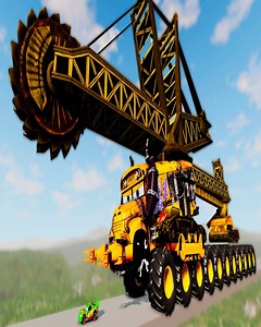 Giant Miss Fritter Crane Truck vs Lightning McQueen – BeamNG.drive #BeamNGDrive #MissFritter #LightningMcQueen #GiantTruck #CraneTruck | Zeenat naija