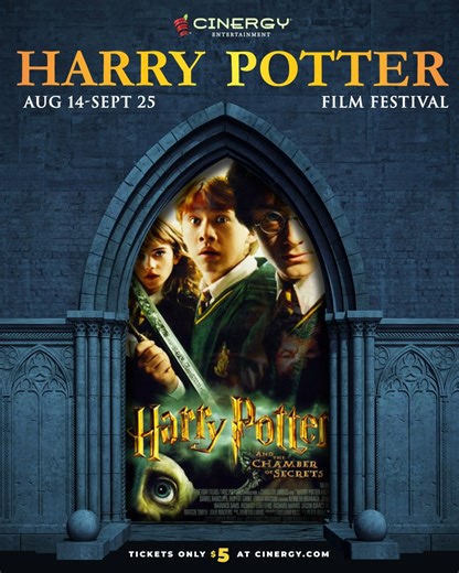 Harry, Ron, and Hermione go through puberty, deal with crushes and breakups, all while the forces of darkness are closing in around Hogwarts. Catch the fourth installment in the legendary saga as we screen #HarryPotterAndTheGobletOfFire tomorrow night as part of our ongoing #HarryPotter Film Festival! Tickets are just $5 - get yours now at cinergy.com. | Cinergy Entertainment