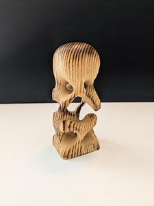 Sculpture abstraite en frêne flambé - Art du bois fait main, décoration moderne - Etsy France