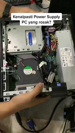 Caranya, buka dan bypass dengan Power Supply Unit (PSU) lain yang sama spec. Kalau boleh on, confirm PSU dah rosak! #trigasi #wedotechnology #psu #computerrepair #windows | Terminal Tech. Support