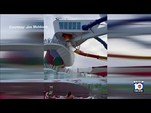 Part of water slide breaks with rider on it on Royal Caribbean’s Icon of the Seas
