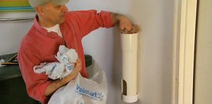 DIY Plastic Bag Storage Tube from PVC Pipe - Today's Homeowner