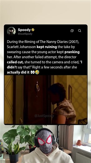 During the filming of The Nanny Diaries (2007), Scarlett Johansson couldn't hold