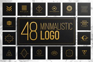 48 Minimalistic Logo, a Branding & Logo Template by Michael Rayback Design
