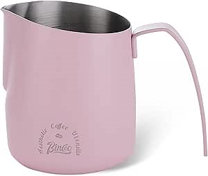 Pink Milk Pitcher 750ML - Espresso Steaming Pitcher with Large Handle and Scale,Stainless Steel Milk Frothing Cup for Cappuccino, Latte Art,Coffee Machine Accessories