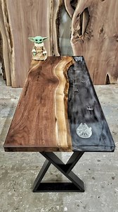 Signature Star Wars Desk 🤓 Link In Bio For A Table Quote 👆 . #starwars #starwarsfan #deskgoals #deskdecor #officegoals | Backyard Resin