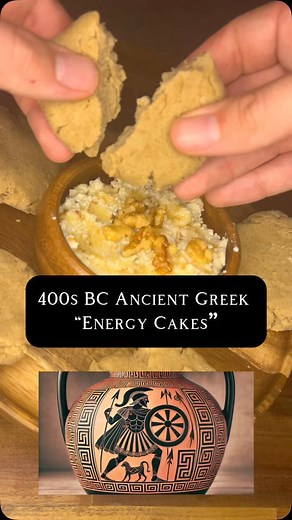 Donnie Dodson on Instagram: "Ancient Greek Barley Cakes #history #spartan #greek #ancient #ancientgreece #athens #historical #fyp #sparta #recipe #cooking #historybuff #historymemes #historyfacts #greece #classical"