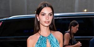 Emily Ratajkowski Shows Off Her Micro G-String Thong in Plunging Leather Lingerie