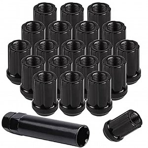 Amazon.com: MuHize M12x1.5 Lug Nuts - 20Pcs Upgrade Black Wheel Lug Nut with 1 Key(2023 New), Heavy Duty Open End 6 Spline Nut, 3/4Inch Hex for Ford Dodge Chevrolet Cascada Buick Cadillac Acura : Automotive