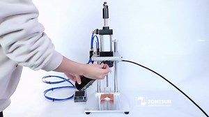 Pneumatic Capping Machine Pneumatic Crimping Machine Cap Press Bottle Sealing Adjustable Height for Plastic&Metal Caps