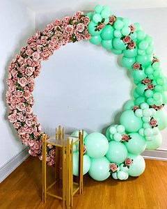 Feel festive with this hoop of balloons and flowers! 🎈🌸 | Rush Brush
