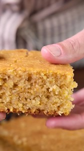 Our favorite cornbread recipe! This easy homemade cornbread has golden-brown edges and a moist and buttery center. RECIPE: https://www.inspiredtaste.net/51434/cornbread/ | Inspired Taste