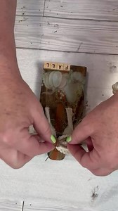 DIY Dollar Tree Mini Fall Bread Board craft/home decor piece. 🎃🎃🎃if you are interested in the pumpkin rub-on transfer type “Fall” in the comments and I will get you the link. #crafts #dollartreecrafts #dollartreediy | Grace and Tattered Lace