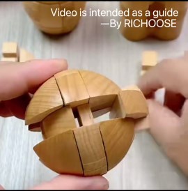 RICHOOSE Wooden Brain Teaser Puzzles for Adults - Challenging 3D IQ Logic Games for Teens 14+, Stress Relief Desk Toys & Office Decor, Unique Gifts for Men, Women, Seniors (Ball)