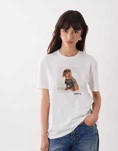 Barbour Marine relaxed graphic dog logo t-shirt in white | ASOS