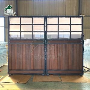 [Hot Item] Permanent High Quality Steel Frame Horse Barn Door with Durable Sliding Track or Hinge