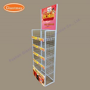 [Hot Item] Retail Wire Stand Metal Mesh Display Stand Snack Rack