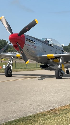 That sound never gets old! P51 Mustang taxis at Oshkosh 2024 🇺🇸 #eaa #warbirds #osh24 #oshkosh #airventure #p51mustang #airshow #v12 | Internal Combustion