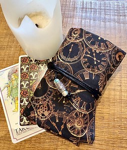 Steampunk Clock Black and Gold Tarot Card Wrap/altar Cloth - Etsy UK