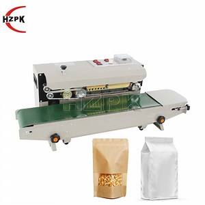 [Hot Item] Hzpk Fr900 Bag Continuous Sealer Industrial Plastic 400mm Polypropylene Bag Sealing Machine