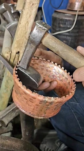 Part of making handmade copper pot .#making #coppersmith #copper #copperteapots- #HandmadeCopperPot - #CopperSmithing - #HandcraftedWithLove - #CopperArtistry - #PotMaking - #CopperWork - #HandmadeWithCare - #MetalWorking - #CopperPottery - #HandcraftedHomeDecor - #CopperDecor - #HandmadeKitchenware - #CopperCookware - #ArtisanMade - #HandmadeWithPrecision - #CopperCrafts - #PotteryMaking - #CopperArt - #HandmadeCopper - #CopperSheetWork - #MetalForming - #Soldering - #CopperPatina - #HandToolin