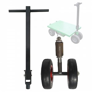 [Hot Item] Solid Tire Folding Handlebars Front Wheel Steering Assembly Electric Trolley Flat Car Accessories