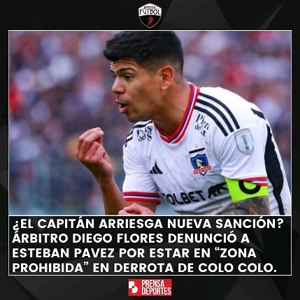 ⚪⚫Lo pillaron compadre Tras la derrota de Colo Colo ante Unión Española que los bajó de la lucha por el título, el juez principal entregó su informe arbitral. Allí apuntó al capitán albo, quien fue visto en "zona de exclusión sin autorización a pesar de las advertencias". Recordar que el mediocampista del 'Cacique' se encontraba suspendido ante los 'hispanos' por acumulación de amarillas, pero apareció entre sus compañeros pese a no encontrarse en la planilla del compromiso. 💻 Más detalles en w