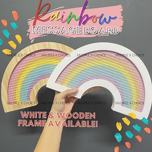 [Hot Item] Rainbow Felt Letter Board Message Boards DIY Decorative Wood Crafts Display Board