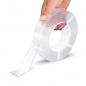 Double Sided Tape Heavy Duty, Multipurpose Removable Mounting Adhesive Grip,Reusable Strong Sticky Wall Strips Transparent (9.85FT) (u tape 001)