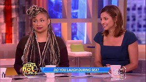 "I'm not emotional anywhere else," Raven-Symoné admits after one blogger says if you don't laugh during sex, you're with the wrong person. "I only cry during sex!" | The View