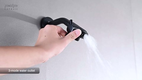 PDPBath Brass 3 Way Shower Arm Diverter Valve for Handheld Shower Head and Fixed Shower Head, G1/2 Universal Connection - Brushed Nickel