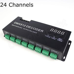 [Hot Item] RGB RGBW LED Strip Controller 24CH DMX LED Decoder Light Controller
