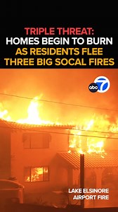 Major developments in three massive wildfires burning throughout the Southland. The Bridge Fire destroying homes in Wrightwood and Mt. Baldy overnight, all as the Airport Fire spreads from Orange County to Riverside County, burning homes in Lake Elsinore. And a major arrest announced in the Line Fire threatening Big Bear. Eyewitness News is live with the breaking new details in the critical firefights. This morning at 6 from ABC7 https://abc7.la/3B0ohBe | ABC7