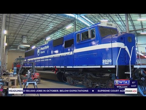 Penn State Altoona donated a locomotive to the Railroaders Memorial Museum