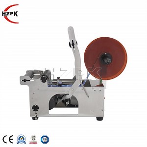 [Hot Item] Hzpk Mt-50 Semi Automatic Self Adhesive Water Wine Bottle Label Labeling Machine