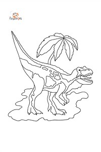 Mewarnai gambar predator tyrannosaurus (sulit) - Online dan Cetak!