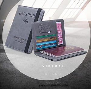 [Hot Item] PU Leather Cover Passport Booklet Printing with Logo Gold Foiled 90mmxh125mm