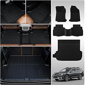Floor Mats Compatible with 2020-2025 Subaru Outback Cargo Mat Cargo Liner Trunk Mat TPE All Weather Trunk Liner 2024 Outback Accessories (Trunk Mat+Floor Mats)