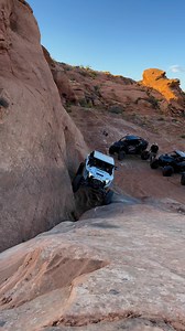 Michael Lee crawling up the crack on The Fallen in his Polaris RZR Pro R. | UTV Guide