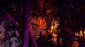 South Side fire leaves abandoned home in ruins; second story collapses in the inferno