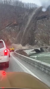 23K views · 105 reactions | Massive Rockslide Obliterates River...